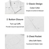 image:imageCOOFANDY Men Short Sleeve Button Down Shirts Summer Linen Textured Shirt Casual Beach Tops with PocketWhite