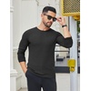 image:imageCOOFANDY Mens 2 Pack Muscle TShirt Stretch Long Sleeve Gym Workout Bodybuilding Training Tee Shirts Casual Hipster TopsAblackWhite