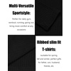 image:imageCOOFANDY Mens 2 Pack Muscle TShirt Stretch Long Sleeve Gym Workout Bodybuilding Training Tee Shirts Casual Hipster TopsBlack