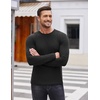 image:imageCOOFANDY Mens 2 Pack Muscle TShirt Stretch Long Sleeve Gym Workout Bodybuilding Training Tee Shirts Casual Hipster TopsBlackArmy Green