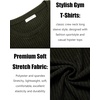 image:imageCOOFANDY Mens 2 Pack Muscle TShirt Stretch Long Sleeve Gym Workout Bodybuilding Training Tee Shirts Casual Hipster TopsBlackArmy Green