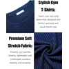 image:imageCOOFANDY Mens 2 Pack Muscle TShirt Stretch Long Sleeve Gym Workout Bodybuilding Training Tee Shirts Casual Hipster TopsBlackDark Blue