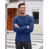 image:imageCOOFANDY Mens 2 Pack Muscle TShirt Stretch Long Sleeve Gym Workout Bodybuilding Training Tee Shirts Casual Hipster TopsBlackDark Blue