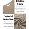 image:imageCOOFANDY Mens 2 Pack Muscle TShirt Stretch Long Sleeve Gym Workout Bodybuilding Training Tee Shirts Casual Hipster TopsDark GreyKhaki