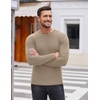 image:imageCOOFANDY Mens 2 Pack Muscle TShirt Stretch Long Sleeve Gym Workout Bodybuilding Training Tee Shirts Casual Hipster TopsDark GreyKhaki