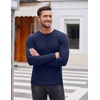 image:imageCOOFANDY Mens 2 Pack Muscle TShirt Stretch Long Sleeve Gym Workout Bodybuilding Training Tee Shirts Casual Hipster TopsNavy BlueArmy Green