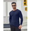 image:imageCOOFANDY Mens 2 Pack Muscle TShirt Stretch Long Sleeve Gym Workout Bodybuilding Training Tee Shirts Casual Hipster TopsNavy BlueArmy Green