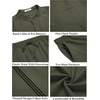 image:imageCOOFANDY Mens 2 Piece Cotton Sets Casual Long Sleeve Cuban Henley Shirt and Loose Pants Set Beach Vacation OutfitsArmy Green
