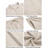 image:imageCOOFANDY Mens 2 Piece Cotton Sets Casual Long Sleeve Cuban Henley Shirt and Loose Pants Set Beach Vacation OutfitsBeige