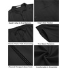 image:imageCOOFANDY Mens 2 Piece Cotton Sets Casual Long Sleeve Cuban Henley Shirt and Loose Pants Set Beach Vacation OutfitsBlack