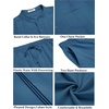 image:imageCOOFANDY Mens 2 Piece Cotton Sets Casual Long Sleeve Cuban Henley Shirt and Loose Pants Set Beach Vacation OutfitsDenim Blue