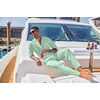 image:imageCOOFANDY Mens 2 Piece Cotton Sets Casual Long Sleeve Cuban Henley Shirt and Loose Pants Set Beach Vacation OutfitsIce Green