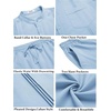 image:imageCOOFANDY Mens 2 Piece Cotton Sets Casual Long Sleeve Cuban Henley Shirt and Loose Pants Set Beach Vacation OutfitsLight Blue