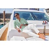 image:imageCOOFANDY Mens 2 Piece Cotton Sets Casual Long Sleeve Cuban Henley Shirt and Loose Pants Set Beach Vacation OutfitsLight Green Shirts White Pants