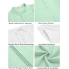 image:imageCOOFANDY Mens 2 Piece Cotton Sets Casual Long Sleeve Cuban Henley Shirt and Loose Pants Set Beach Vacation OutfitsLight Green Shirts White Pants