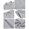 image:imageCOOFANDY Mens 2 Piece Cotton Sets Casual Long Sleeve Cuban Henley Shirt and Loose Pants Set Beach Vacation OutfitsLight Grey