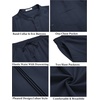 image:imageCOOFANDY Mens 2 Piece Cotton Sets Casual Long Sleeve Cuban Henley Shirt and Loose Pants Set Beach Vacation OutfitsNavy