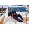 image:imageCOOFANDY Mens 2 Piece Cotton Sets Casual Long Sleeve Cuban Henley Shirt and Loose Pants Set Beach Vacation OutfitsNavy