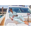 image:imageCOOFANDY Mens 2 Piece Cotton Sets Casual Long Sleeve Cuban Henley Shirt and Loose Pants Set Beach Vacation OutfitsSky Blue