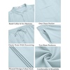 image:imageCOOFANDY Mens 2 Piece Cotton Sets Casual Long Sleeve Cuban Henley Shirt and Loose Pants Set Beach Vacation OutfitsSky Blue