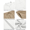 image:imageCOOFANDY Mens 2 Piece Cotton Sets Casual Long Sleeve Cuban Henley Shirt and Loose Pants Set Beach Vacation OutfitsWhite Shirt Khaki Pants