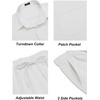 image:imageCOOFANDY Mens 2 Piece Outfits Long Sleeve Button Down Cuban Shirt and Pants Set Summer Beach SetsWhite