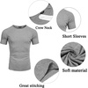 image:imageCOOFANDY Mens 3 Pack Workout T Shirts Short Sleeve Gym Bodybuilding Muscle Shirt Base Layer Fitness Tee Tops02blackNavy BlueGrey