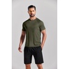 image:imageCOOFANDY Mens 3 Pack Workout T Shirts Short Sleeve Gym Bodybuilding Muscle Shirt Base Layer Fitness Tee TopsNblackNavy BlueArmy Green