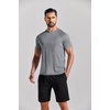 image:imageCOOFANDY Mens 3 Pack Workout T Shirts Short Sleeve Gym Bodybuilding Muscle Shirt Base Layer Fitness Tee TopsNblackWhiteLight Grey