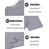 image:imageCOOFANDY Mens 3 Pack Workout T Shirts Short Sleeve Gym Bodybuilding Muscle Shirt Base Layer Fitness Tee TopsNblackWhiteLight Grey
