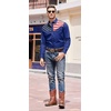 image:imageCOOFANDY Mens American Flag Button Down Shirts Western Cowboy Shirt Slim Fit Patriotic Long Sleeve ShirtBlue