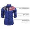 image:imageCOOFANDY Mens American Flag Button Down Shirts Western Cowboy Shirt Slim Fit Patriotic Long Sleeve ShirtBlue