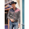image:imageCOOFANDY Mens American Flag Button Down Shirts Western Cowboy Shirt Slim Fit Patriotic Long Sleeve ShirtGrey