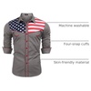image:imageCOOFANDY Mens American Flag Button Down Shirts Western Cowboy Shirt Slim Fit Patriotic Long Sleeve ShirtGrey