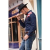 image:imageCOOFANDY Mens American Flag Button Down Shirts Western Cowboy Shirt Slim Fit Patriotic Long Sleeve ShirtNavy Blue