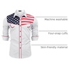 image:imageCOOFANDY Mens American Flag Button Down Shirts Western Cowboy Shirt Slim Fit Patriotic Long Sleeve ShirtWhite