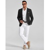 image:imageCOOFANDY Mens Blazer Business Casual One Button Lightweight Sport Coat Solid Knit Suit JacketBlack