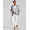 image:imageCOOFANDY Mens Blazer Business Casual One Button Lightweight Sport Coat Solid Knit Suit JacketLight Grey