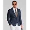 image:imageCOOFANDY Mens Blazer Business Casual One Button Lightweight Sport Coat Solid Knit Suit JacketNavy Blue