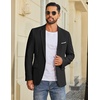 image:imageCOOFANDY Mens Blazer Casual Sport Coats and Blazers Lightweight One Button Suit JacketBlack