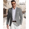 image:imageCOOFANDY Mens Blazer Casual Sport Coats and Blazers Lightweight One Button Suit JacketGray