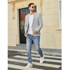 image:imageCOOFANDY Mens Blazer Casual Sport Coats and Blazers Lightweight One Button Suit JacketLight Gray