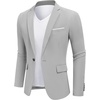 image:imageCOOFANDY Mens Blazer Casual Sport Coats and Blazers Lightweight One Button Suit JacketLight Gray