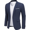 image:imageCOOFANDY Mens Blazer Casual Sport Coats and Blazers Lightweight One Button Suit JacketNavy Blue
