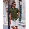 image:imageCOOFANDY Mens Button Down Shirt Short Sleeve Casual Shirt for Men Summer Business Casual Dress ShirtArmygreen