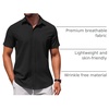 image:imageCOOFANDY Mens Button Down Shirt Short Sleeve Casual Shirt for Men Summer Business Casual Dress ShirtBlack