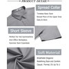 image:imageCOOFANDY Mens Button Down Shirt Short Sleeve Casual Shirt for Men Summer Business Casual Dress ShirtGrey