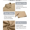 image:imageCOOFANDY Mens Button Down Shirt Short Sleeve Casual Shirt for Men Summer Business Casual Dress ShirtKhaki