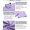 image:imageCOOFANDY Mens Button Down Shirt Short Sleeve Casual Shirt for Men Summer Business Casual Dress ShirtLilac