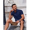 image:imageCOOFANDY Mens Button Down Shirt Short Sleeve Casual Shirt for Men Summer Business Casual Dress ShirtNavy Anchorwhite